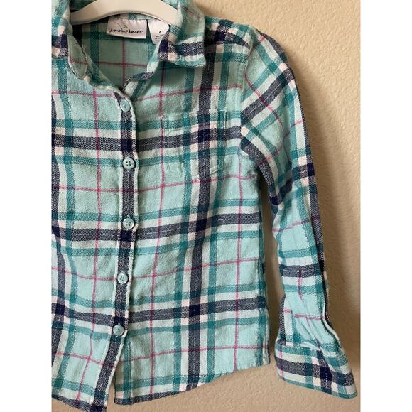 Lot of 2 Western Cowgirl Theme Plaid Collared Long Sleeve Top Pants Size 5 - Picture 4 of 10